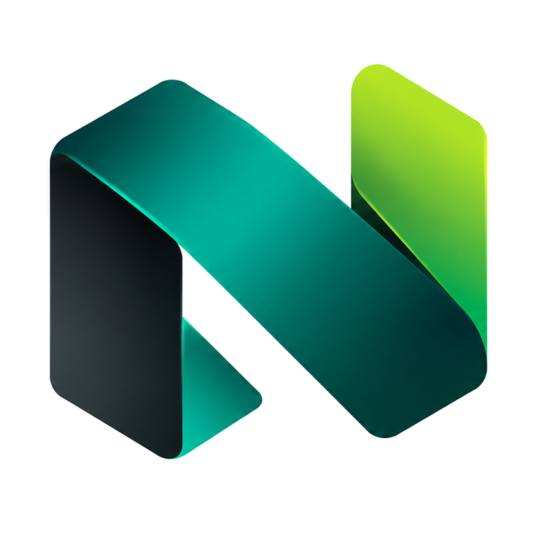 N Solutions Lab folded ribbon N logo